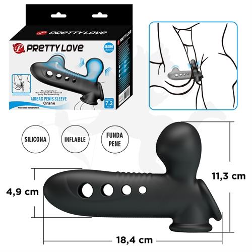 Funda para Pene con Airbag Patente Estimulación de Glande y Control de Eyaculación